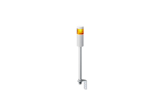 Patlite LR5 Series Amber Signal Tower, 1 Lights, 24 V dc, Pole Mount | LR5-102LENW-Y