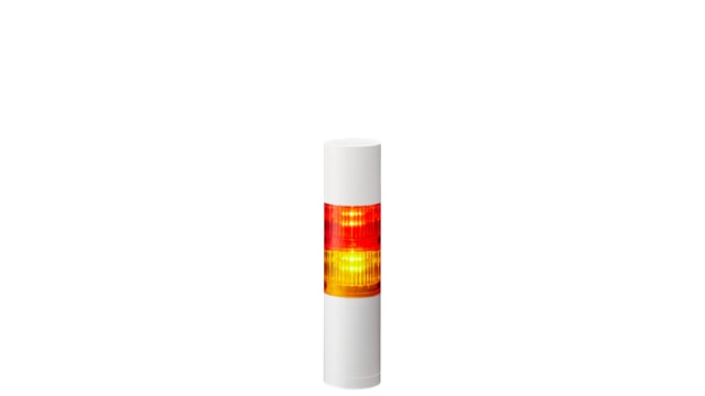 Patlite LR5 Series Amber, Red Buzzer Signal Tower, 2 Lights, 24 V dc, Direct Mount | LR5-202WEBW-RY