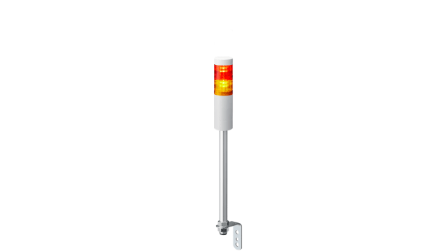 Patlite LR5 Series Amber, Red Signal Tower, 2 Lights, 24 V dc, Pole Mount | LR5-202LENW-RY