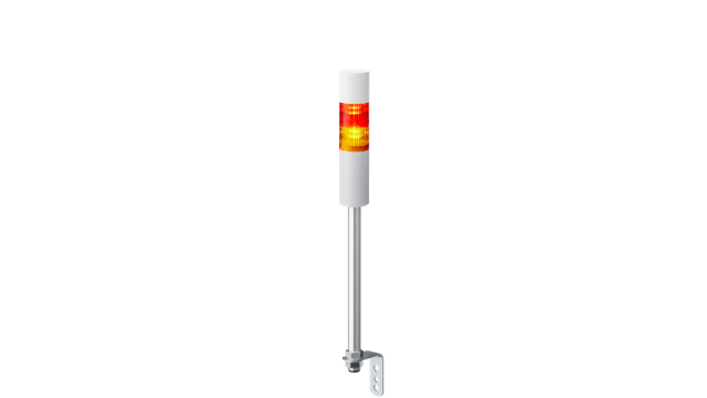 Patlite LR5 Series Amber, Red Buzzer Signal Tower, 2 Lights, 24 V dc, Pole Mount | LR5-202LEBW-RY