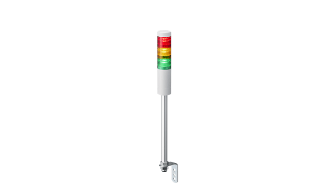 Patlite LR5 Series Amber, Green, Red Signal Tower, 3 Lights, 24 V dc, Pole Mount | LR5-302LENW-RYG
