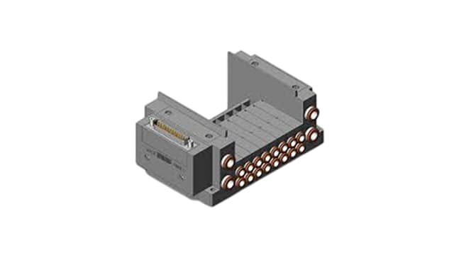 SMC SY3000 series 8 station Pneumatic Control Valve Manifold for use with Valve, SS5Y3-10F1-08B-C6-NA | SS5Y3-10F1-08B-C6-NA