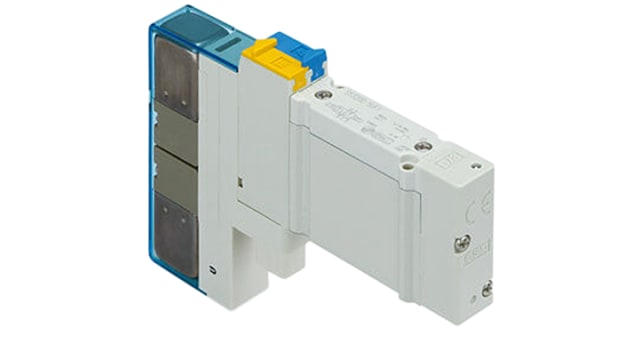 SMC SY-1 series 2 station Pneumatic Control Valve Manifold for use with Valve, SY30M-2-1DA-C2-NA | SY30M-2-1DA-C2-NA