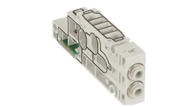 SMC SY series 2 station Pneumatic Control Valve Manifold for use with Valve, SY70M-2-1DA-C12-NA | SY70M-2-1DA-C12-NA