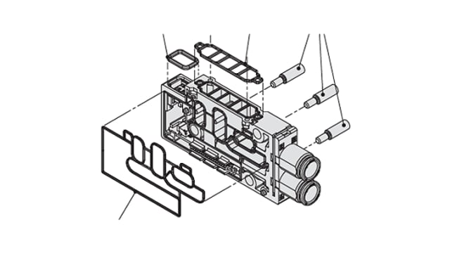 SMC JSY1000 series Pneumatic Solenoid-Operated Control Valve for use with Valve, JSY11M-2P-2SA-C6 | JSY11M-2P-2SA-C6