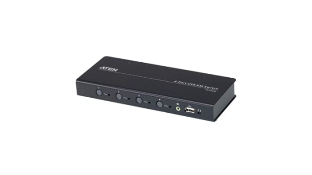 Aten 4 Port 16 Displays USB KVM Switch 3.5mm Audio Jack Female | CS724KM
