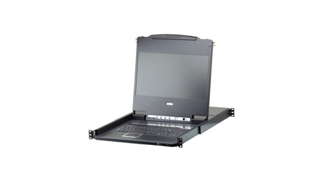 Aten 8 Port 2 Displays USB DVI KVM Switch Mini Stereo Jack Female (Green) 1920 x 1080 pixel Maximum Resolution | CL6708MW