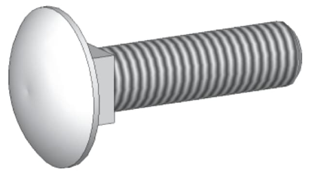 Siemens Galvanised Steel Oval Head Saucer-Head Bolt | 8PQ9500-0BA16