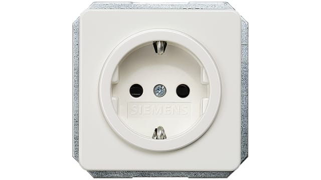 Siemens DELTA White Industrial Socket, 16 A, Schuko | 5UB1405-0KK