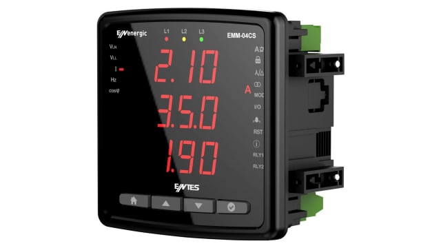 ENTES EMM LED Display Digital Multimeter, 5.5 A Max, 480 V ac Max | EMM-04C 96X96