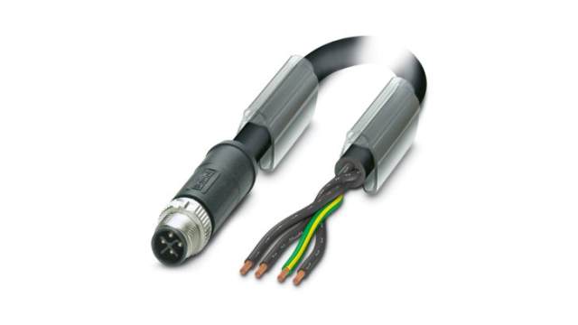 Phoenix Contact, 3.3 m 4 Core Power Cable, Grey, Black Polyurethane 85 °C | 1425405