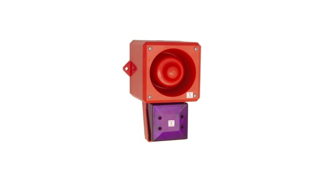 Moflash YL5IS Hi-Vis Series Magenta Beacon, 16.2 To 26.4 V, IP66, Base-mounted, 105dB at 1 Metre | 245547