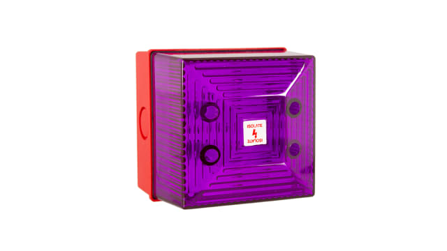 Moflash FD/SD40IS Series Magenta Flashing Beacon, 16.2 To 26.4 V, Wall Mounted, LED Bulb, IP65 | 245535