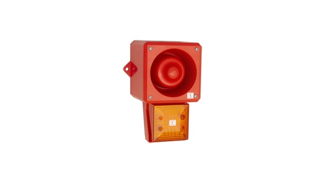 Moflash YL5IS Hi-Vis Series Red Beacon, 16.2 To 26.4 V, IP66, Base-mounted, 105dB at 1 Metre | 245540