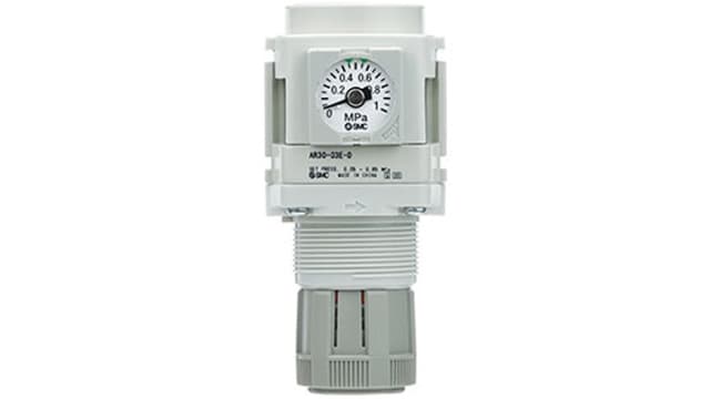 SMC 1/4 in Air Regulator - 1 Mpa, AR20K-F02H-D, 1/4 in G 1500 L/min, G AC | AR20K-F02H-D