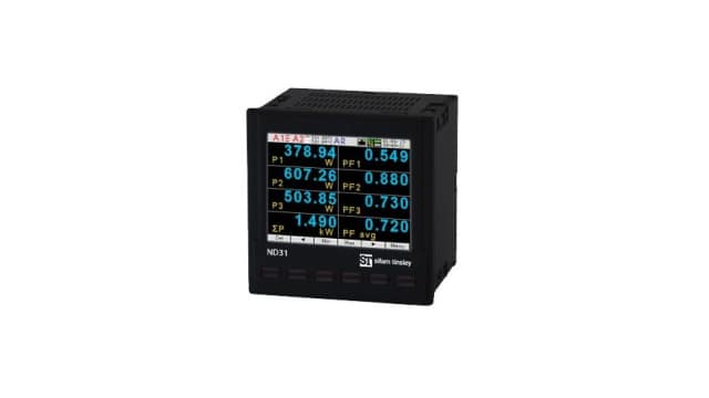 Sifam Tinsley ND31 3.5 in TFT LCD Multi-Function Panel Meters for Current, Voltage,  92.5 mm  x 92.5 mm | ND31 1221M0