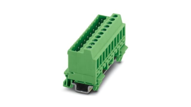Phoenix Contact, MSTBVK 10 Pole Horizontal DIN Connector, 12A, 320 V, Screw-On, DIN Rail Male | 1788800