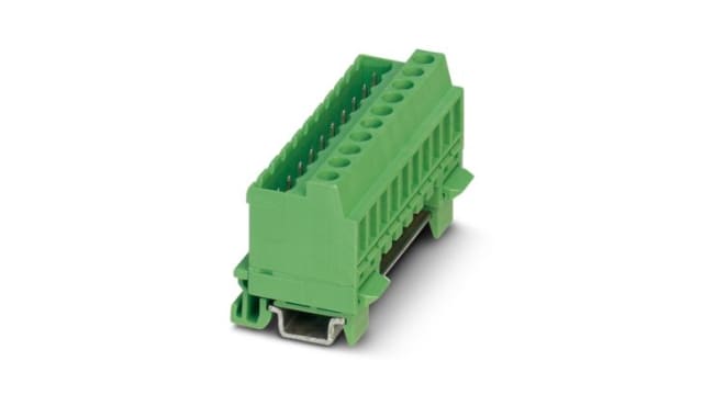 Phoenix Contact, MSTBVK 12 Pole Horizontal DIN Connector, 12A, 320 V, Screw-On, DIN Rail Male | 1788826