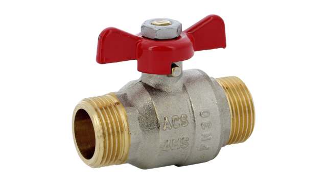 Sferaco Nickel Plated Brass Ball Valve, Ball Valve, Threaded, BSP 1in, 30bar Operating Pressure | 588006