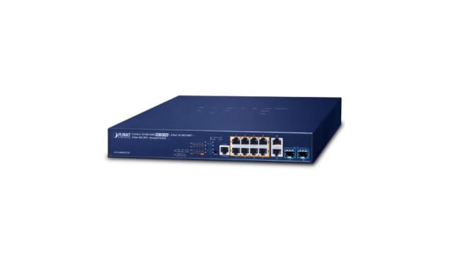 Planet GS-5220-8UP2T2X, Managed Switch 10 Port Network Switch With PoE RJ-45 | GS-5220-8UP2T2X