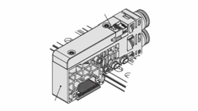 SMC SJ3000 series Pneumatic Control Valve Manifold for use with Valve, SJ3000-50-1AS-C6 | SJ3000-50-1AS-C6