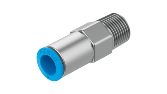 Festo Brass Pneumatic Check Valve Check Valve 1/2 in NPT, 10 bar | HA-1/2-QS-3/8-U