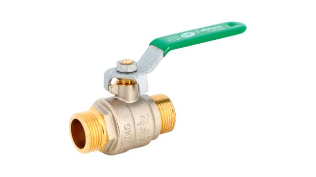 Sferaco Nickel Plated Brass Ball Valve, Ball Valve, Threaded, BSP 1in, 40bar Operating Pressure | 567006