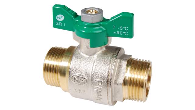 Sferaco Nickel Plated Brass Ball Valve, Ball Valve, Threaded, BSP 1in, 40bar Operating Pressure | 568006