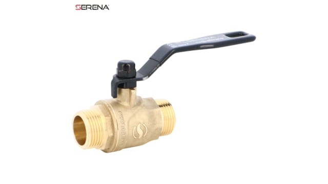 Sferaco Nickel Plated Brass Ball Valve, Ball Valve, Threaded, BSP 1 1/4in, 40bar Operating Pressure | 566007S