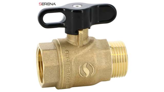 Sferaco Nickel Plated Brass Ball Valve, Ball Valve, Threaded, BSP 1in, 40bar Operating Pressure | 570006S