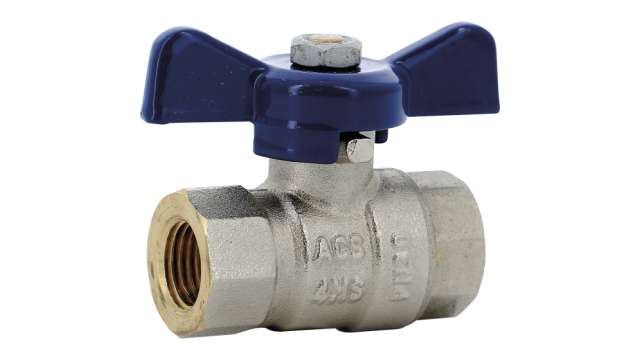 Sferaco Nickel Plated Brass Ball Valve, Ball Valve, Threaded, BSP 1in, 30bar Operating Pressure | 564006