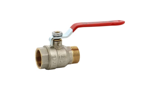 Sferaco Nickel Plated Brass Ball Valve, Ball Valve, Threaded, BSP 1/2in, 30bar Operating Pressure | 581004