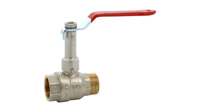 Sferaco Nickel Plated Brass Ball Valve, Ball Valve, Threaded, BSP 2in, 30bar Operating Pressure | 616009