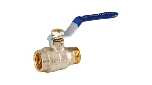 Sferaco Nickel Plated Brass Ball Valve, Ball Valve, Threaded, BSP 3/8in, 30bar Operating Pressure | 511003
