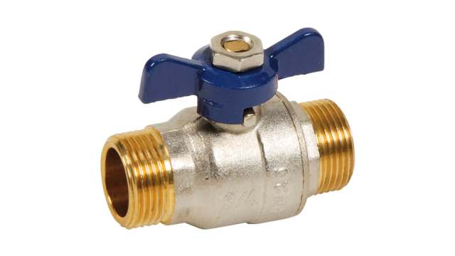 Sferaco Nickel Plated Brass Ball Valve, Ball Valve, Threaded, BSP 1/2in, 30bar Operating Pressure | 536004