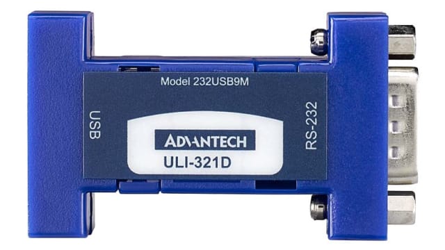 Advantech USB 2.0 USB B Female to DB-9 Male Interface Converter, ULI 300 | ULI-321D