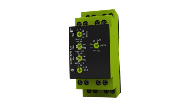 Voltage Monitoring Relay, 1, 3 Phase, DPDT, 400V ac, DIN Rail | E3YM400VSY20