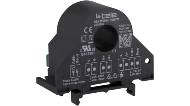 Current Monitoring Relay, 1 Phase, 800V ac, DIN Rail | S6XM50A1000VM