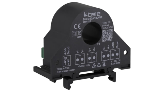 Current Monitoring Relay, 1 Phase, 800V ac, DIN Rail | S6XM50A100VM