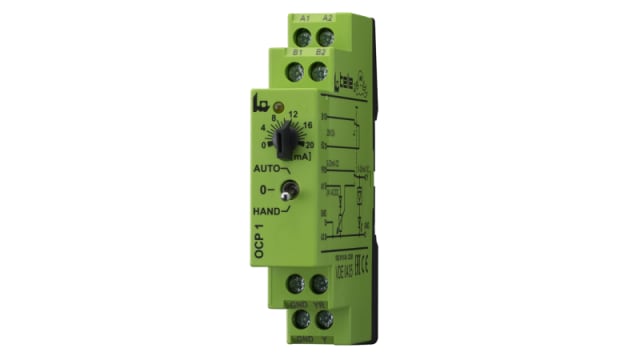 Octo Series Coupling Relay, DIN Rail Mount, 24V Coil, SPDT, 1-Pole, 2A Load | OCP1 24VAC/DC