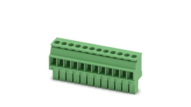 Phoenix Contact 1862959 Series PCB Connector Kit, 12-Contact, 3.5 mm Pitch, Push-in, 1 Row Socket | 1862959