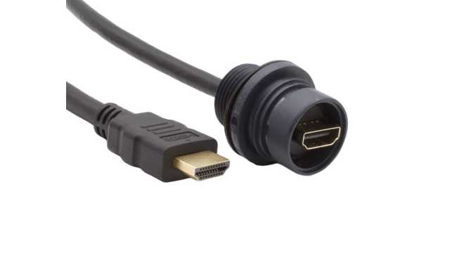 BulginPXP6062, 1m Female HDMI to Male 1 mm Plug Ultra High Speed | PXP6062/1M00