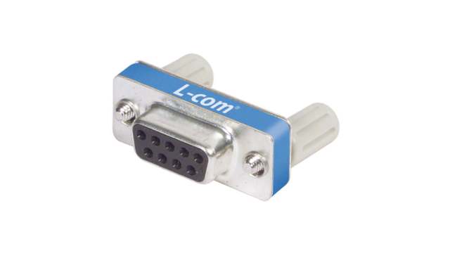 L-Com DMA 9 Way Straight 2.77 mm Pitch Through Hole D Sub Standard Connector, with Board Lock, Screw Lock Female | DMA021T
