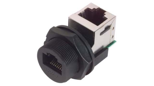 L-Com WPR Series Ethernet Connector Male, Cable, Shielded Shield Horizontal | WPRJ-FTRACAT5E
