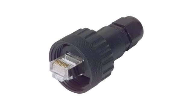L-Com WJA Series Ethernet Connector Male, Cable, Cat5e Horizontal | WJAM315