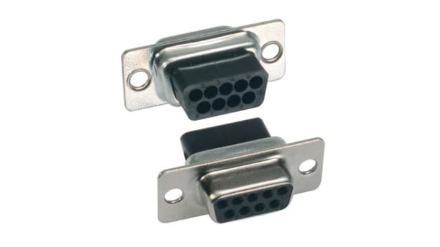 L-Com C&P 9 Way Straight Through Hole D Sub Standard Connector Female | C&P9F