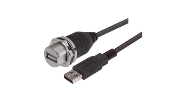 L-Com USB 2.0, Female USB A to Male USB A, 0.5m | WPUSBAXSH-05M