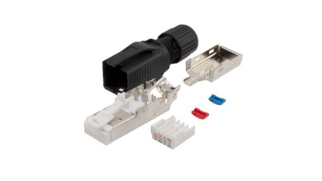 L-Com TSP Series Ethernet Connector Male, Surface Mount Straight 1 Port 1 Way | TSPFTC6AS-POE