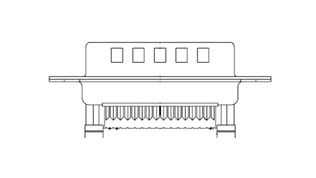 FCT from Molex 1731 37 Way Straight 2.84 mm Pitch Panel Mount D Sub Standard Connector, with Threaded Insert Male | 173109-0329