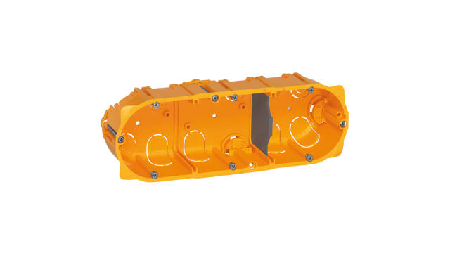Legrand 0800 Yellow Yellow Plastic Back Box, IP20, Flush Mount, 3 Gangs 72.8 mm 40 mm | 080043